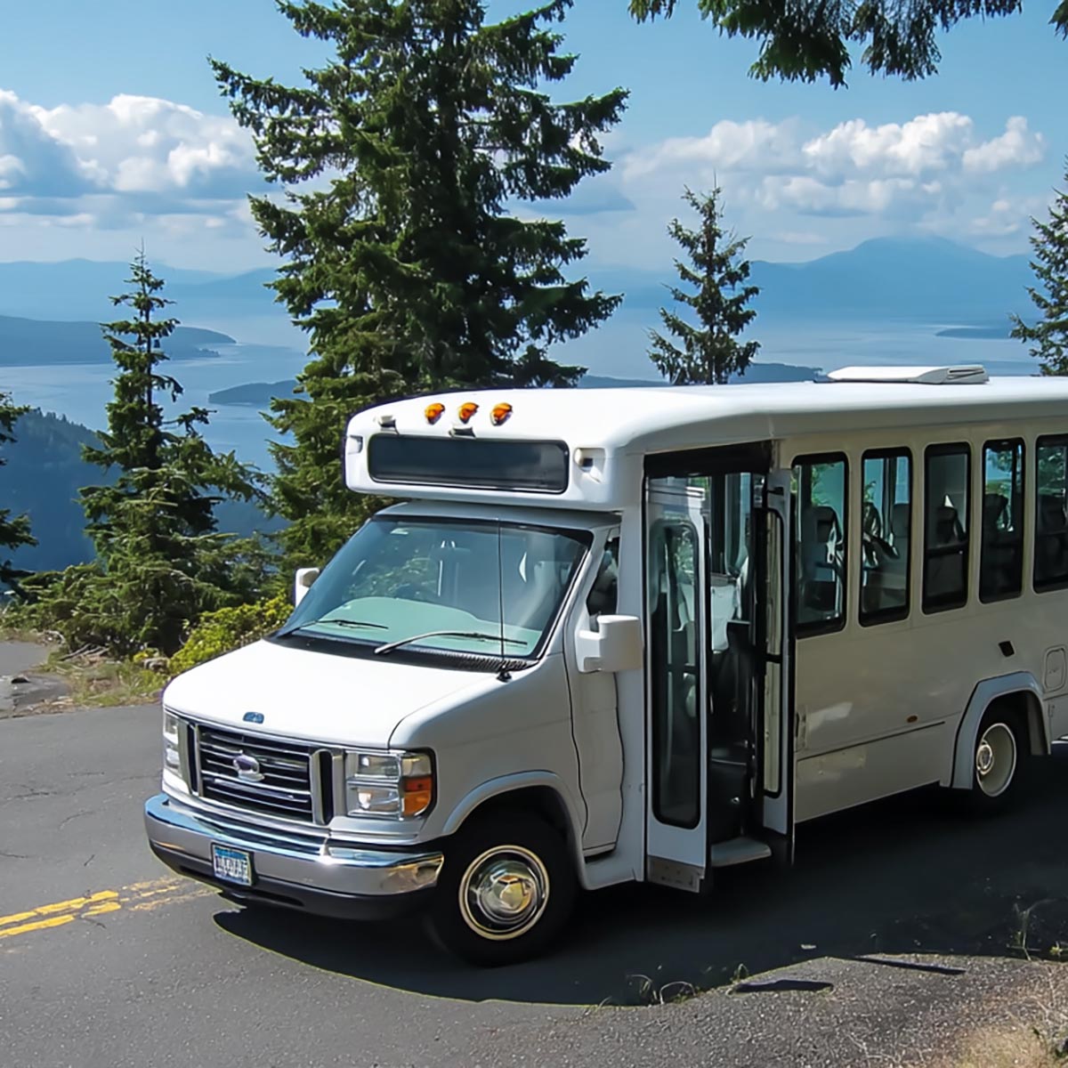 Shuttle bus rental charter orcas island san Juan island lopez island