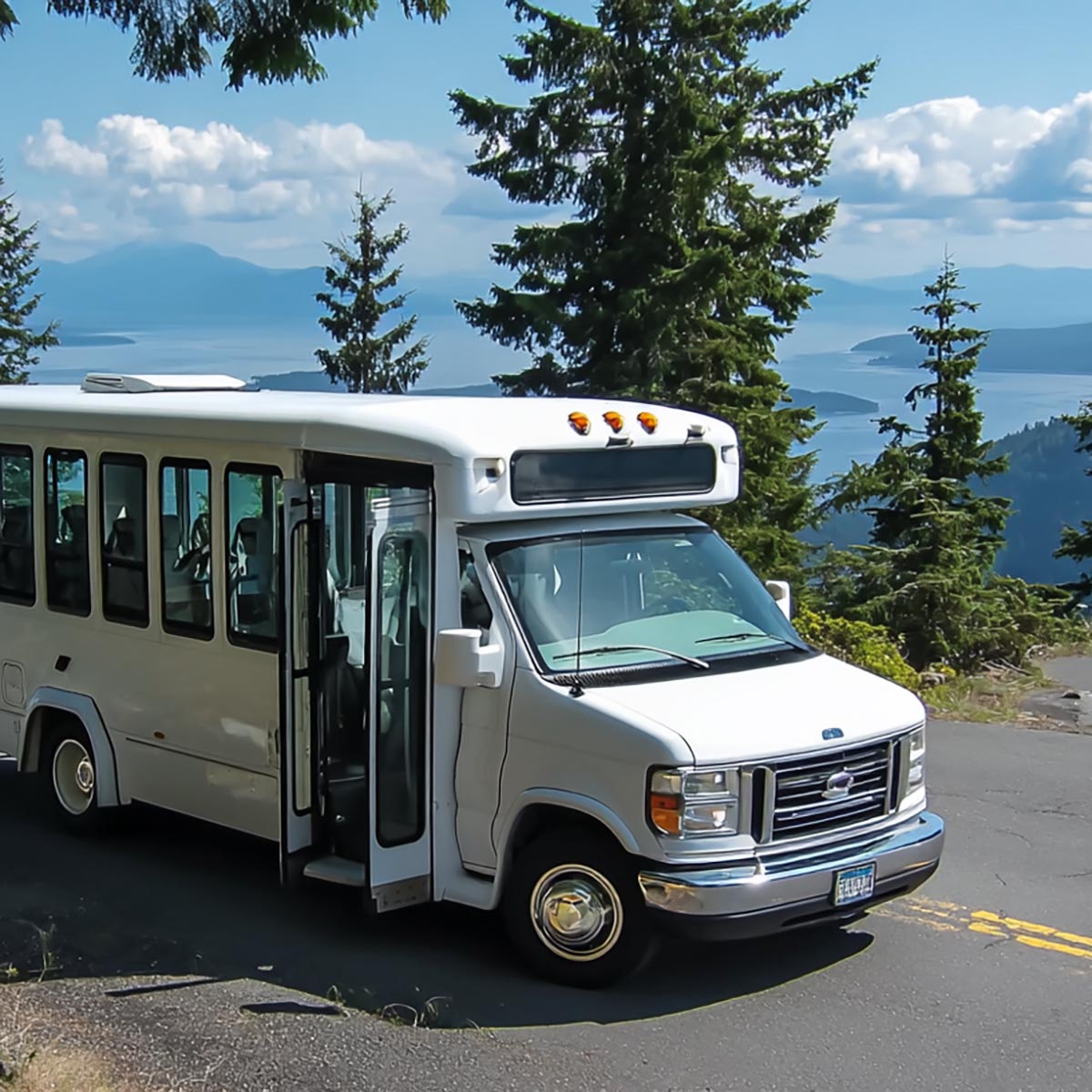 Shuttle bus rental charter orcas island san Juan island lopez island